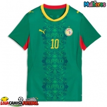 Camisa de Futebol Senegal Sadio Mane #10 Equipamento Secundário Mulheres Mundo 2026 Manga Curta